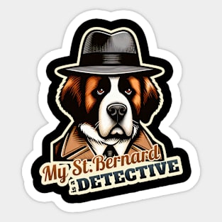 St. Bernard Detective Sticker